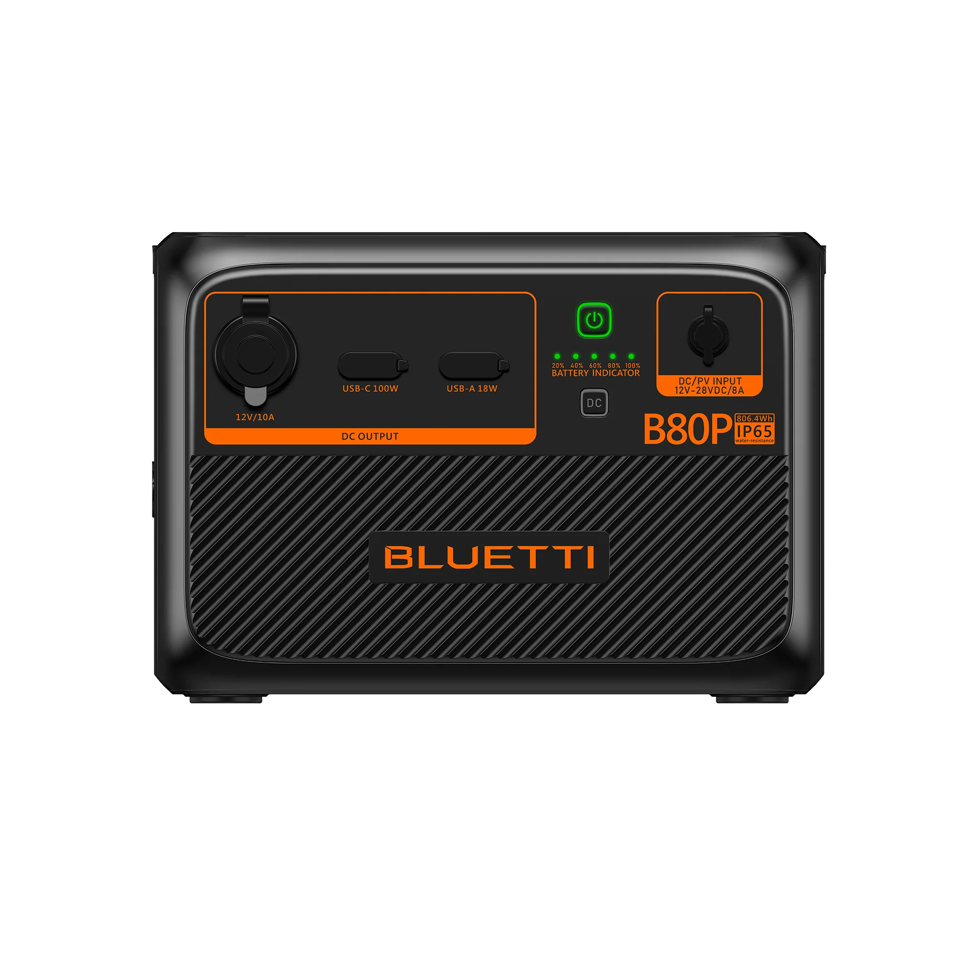 BLUETTI B80P 806Wh portable power station expansion battery front view