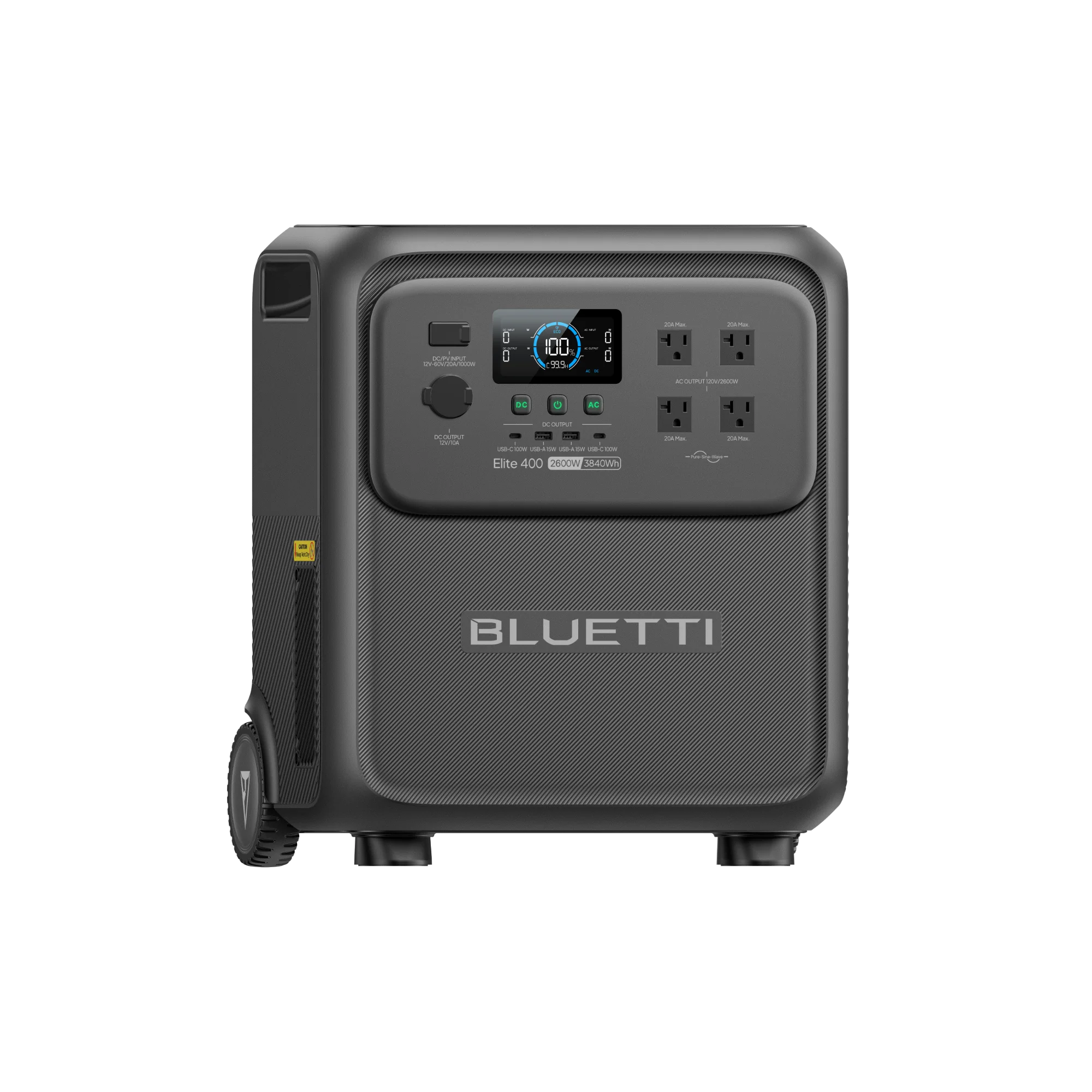 BLUETTI Elite 400 compact power station – upright front angle