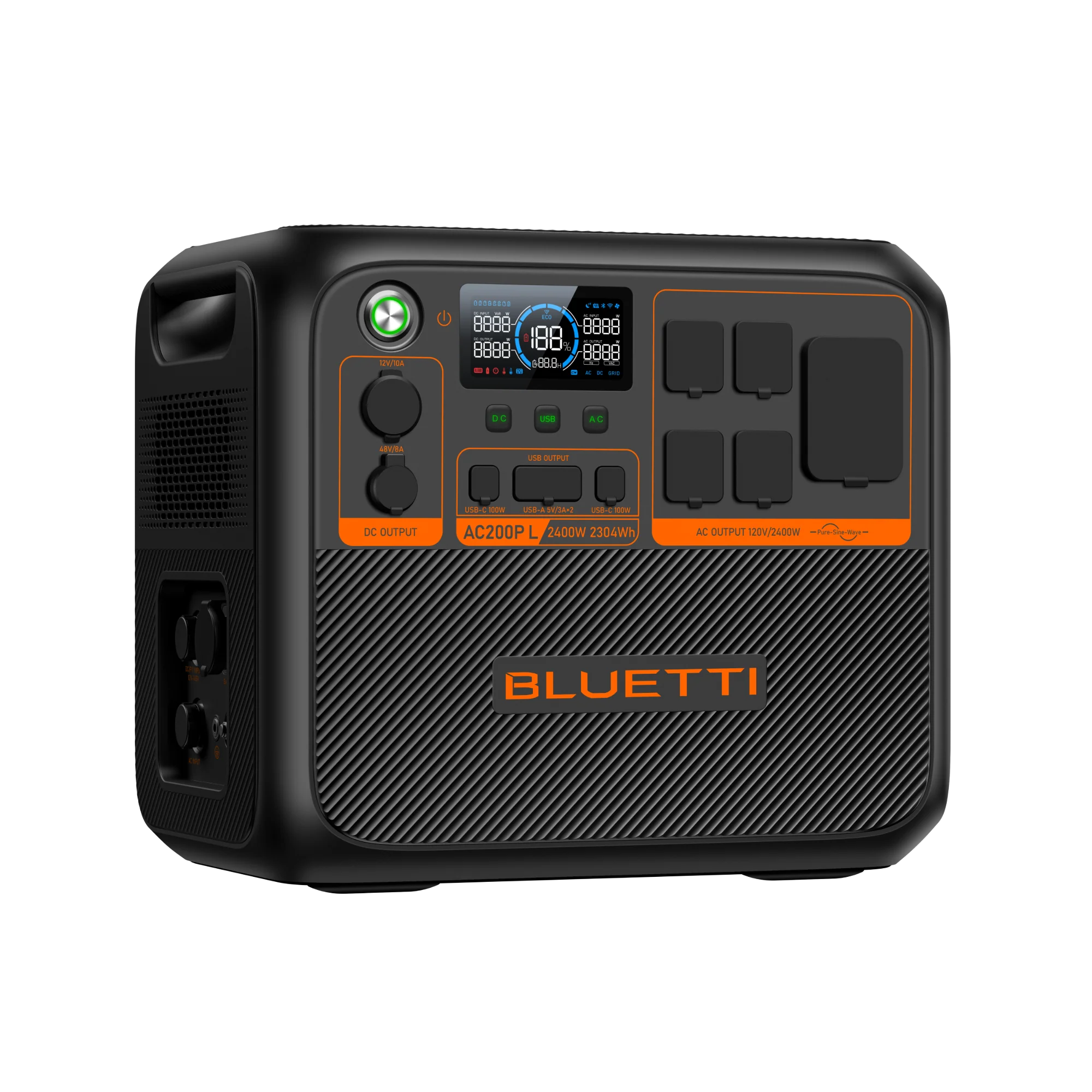 BLUETTI EB3A 600W portable power station angled view