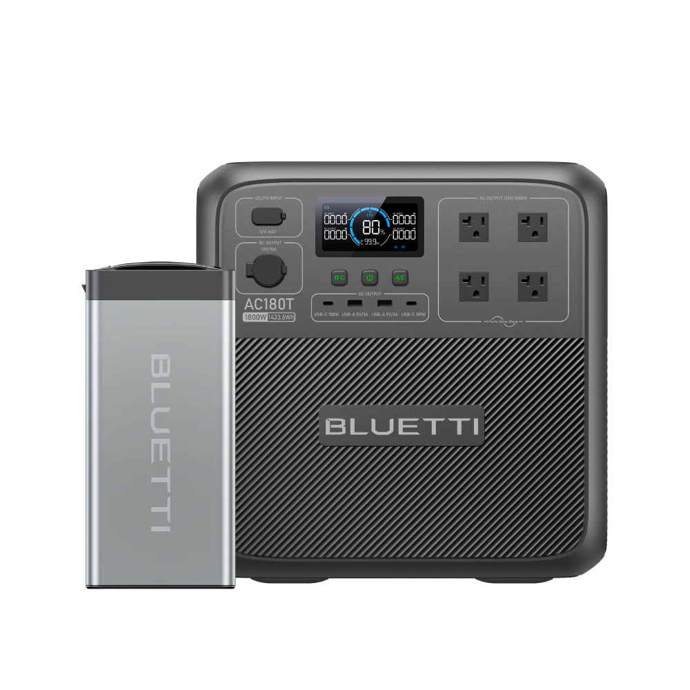 BLUETTI AC180T portable power station with B70 swappable battery pack