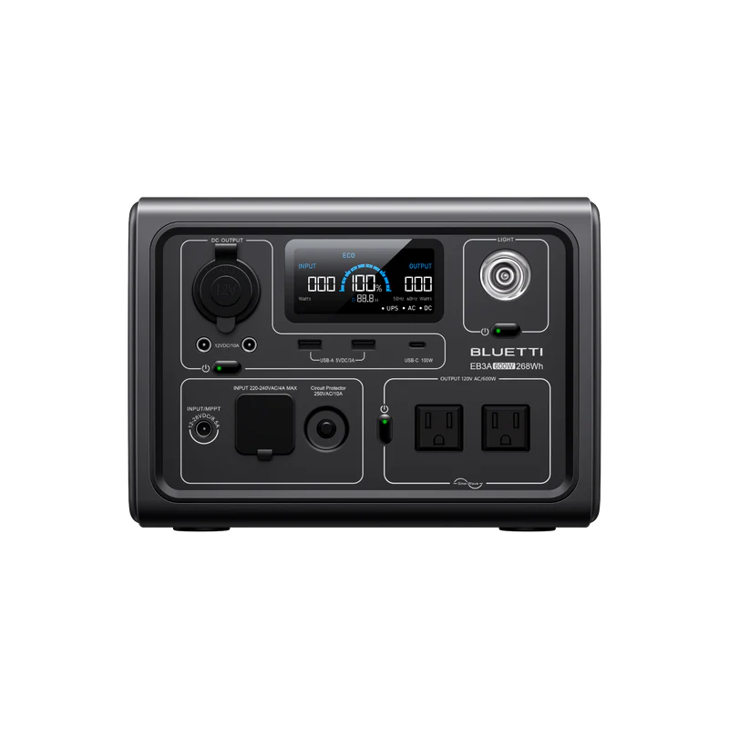 BLUETTI EB3A 600W Portable Power Station with 268Wh LiFePO4 Battery in Jamaica