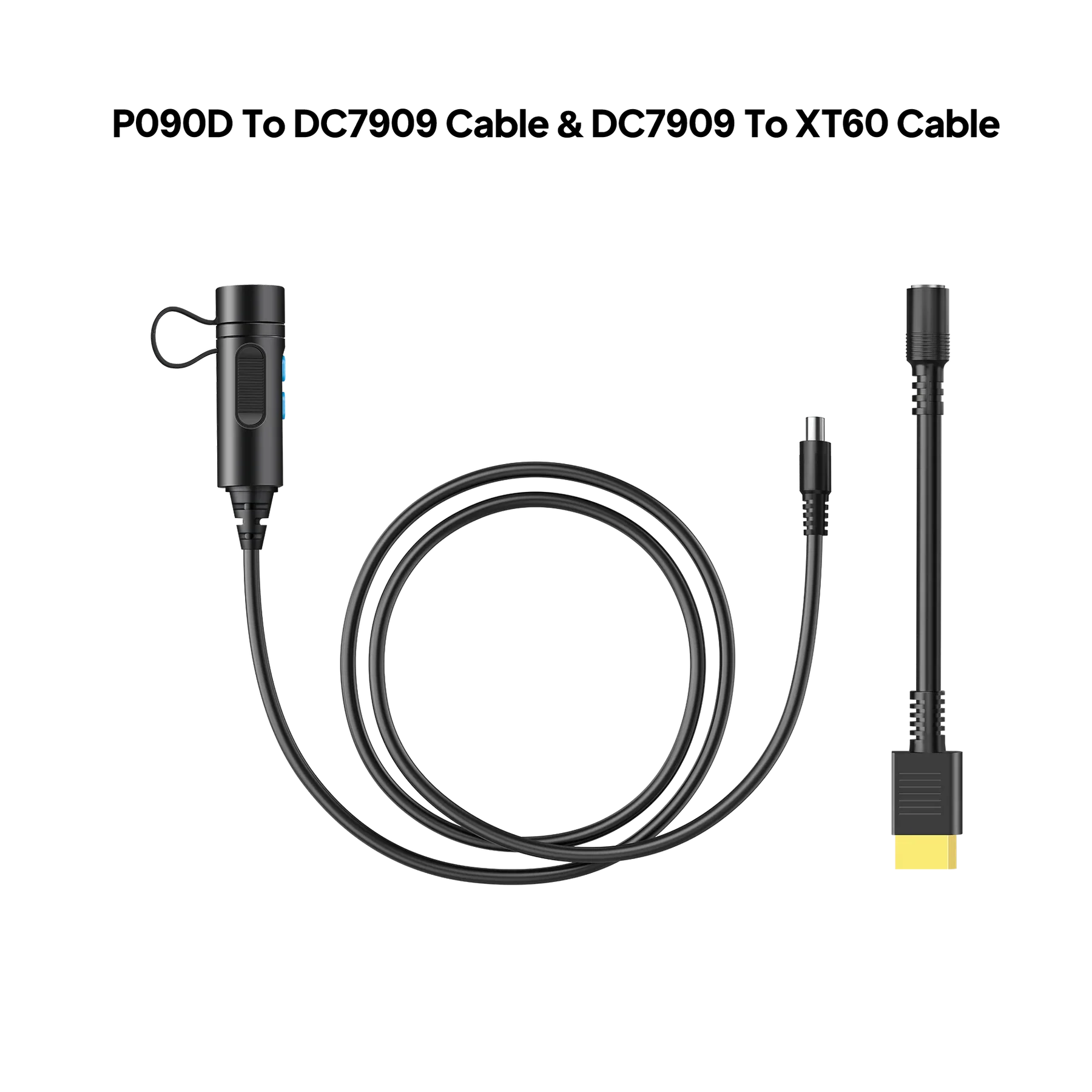 BLUETTI P090D to DC7909 and DC7909 to XT60 external battery connection cable for portable power stations