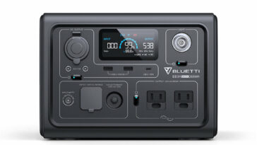 BLUETTI EB3A portable power station, 120V AC input and 120V NEMA outlets